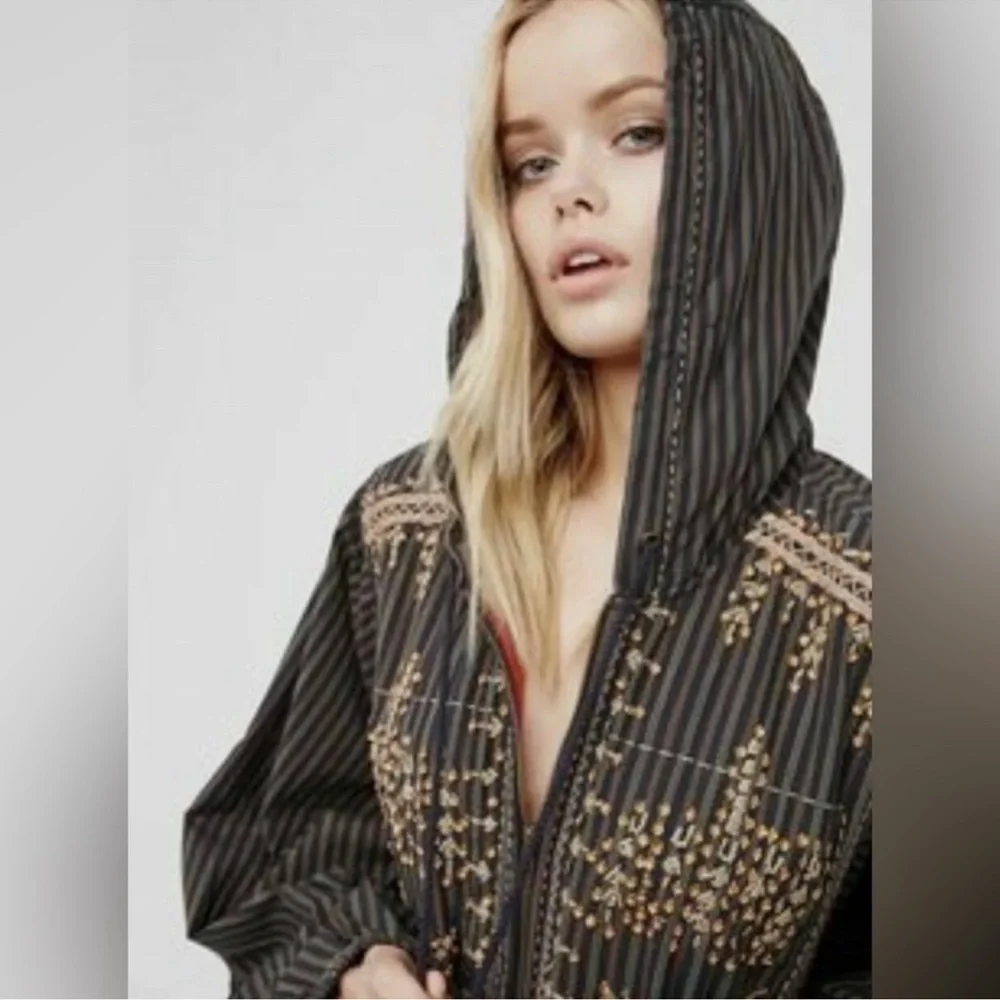 FREE PEOPLE Embellished Stripe Pullover - Picture 3 of 16